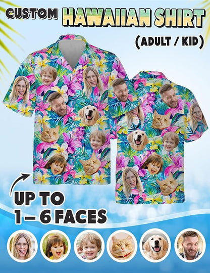 Custom Hawaiian Shirt with Face Photo Picture - Image 4