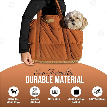 Plush Dog Purse Carrier for Small Dogs, Soft Dog Tote Bag - Image 6