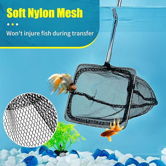 AQUANEAT Aquarium Net with Extendable Long Handle, Adjustable Wastes Skimming - Image 2