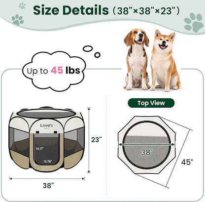 Love's cabin Pet Puppy Dog Playpen, Large Dog Tent Crates Cage Indoor/Outdoor - Image 3