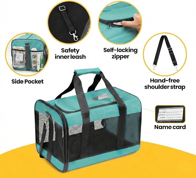 Cat Carrier Airline Approved, Soft-Sided Dog Carrier - Image 3