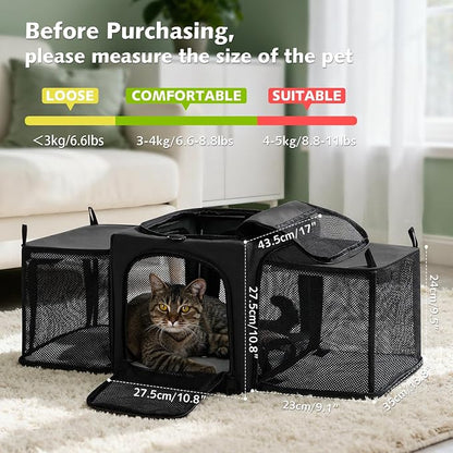 Pecute Cat Carrier Expandable, Stable Pet Carrier - Image 9