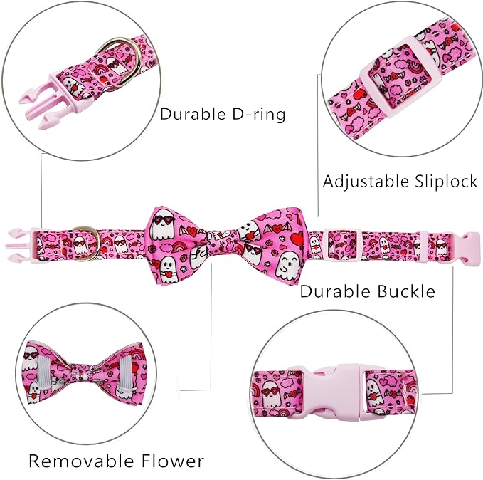 Valentine’s Day Dog Collar Adjustable Puppy Collar - Image 3