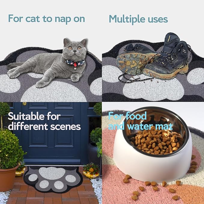Cute Cat Litter Mat 24”x16”, Litter Box Mat, Litter Trapping Mat, Soft on Kitty - Image 7