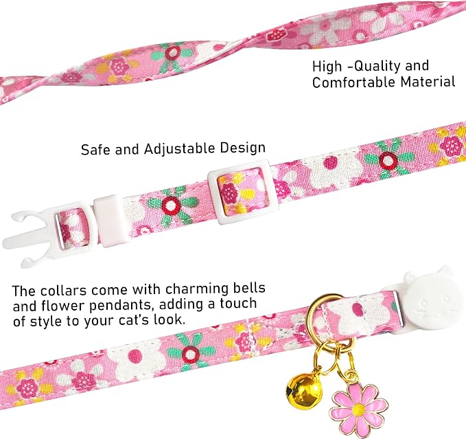 2 Pack Cotton Breakaway Cat Collars Set - Image 7