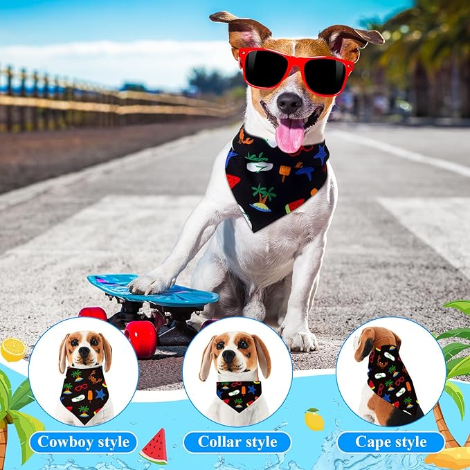 Sanwuta 120 Pcs Bandanas for Dogs Bulk Summer Triangle Dog Bandana Washable Pet - Image 4