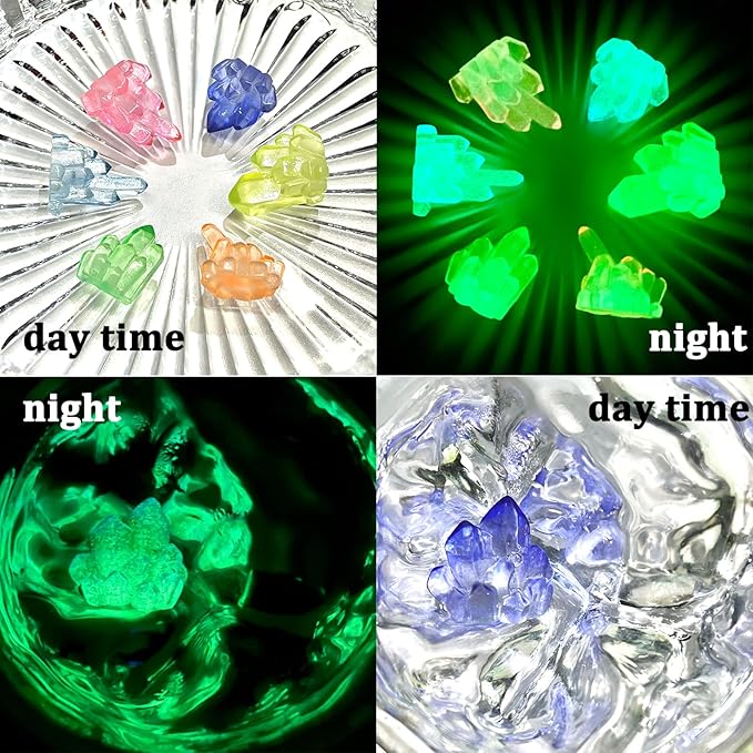 MIUPOO Glow Crystal, Betta Stones, Glow in The Dark Crystal, Bonsai Decor - Image 6