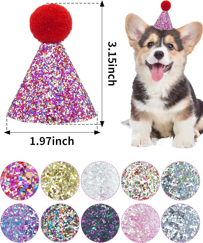 PET SHOW 10 Pack Mini Small Dog Hats - Image 2