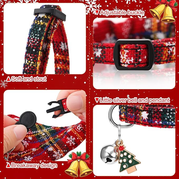 6 Pack Christmas Cat Collar - Image 2
