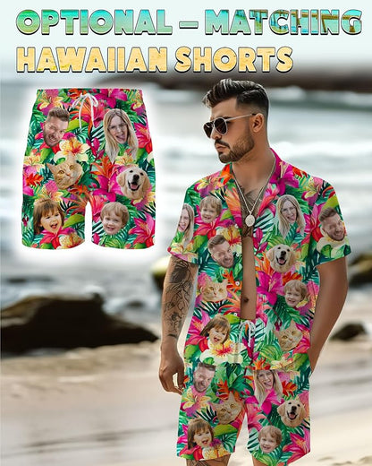 Custom Hawaiian Shirt with Face Photo Picture - Image 7