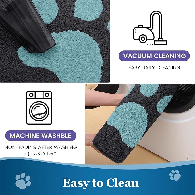 Buganda Dog Door Mat for Muddy Paws, Absorbent Dirt Trapper Washable Indoor - Image 7