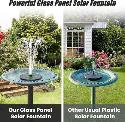 Yzert Solar Fountain Full Glass Panel No Battery, 3.5W Solar Bird Bath Fountains - Image 2