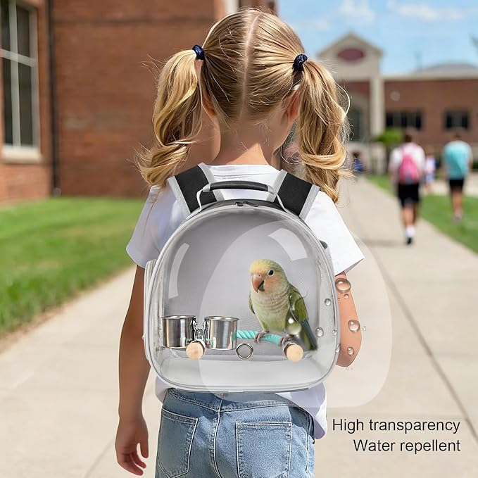Small Bird Travel Backpack Carrier Cage - Image 4
