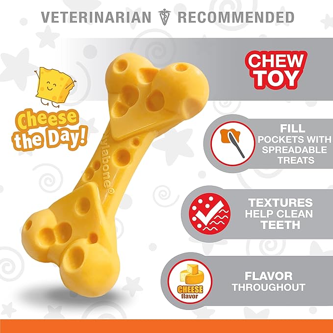 Nylabone Cheese Bone Power Chew Toy - Image 3