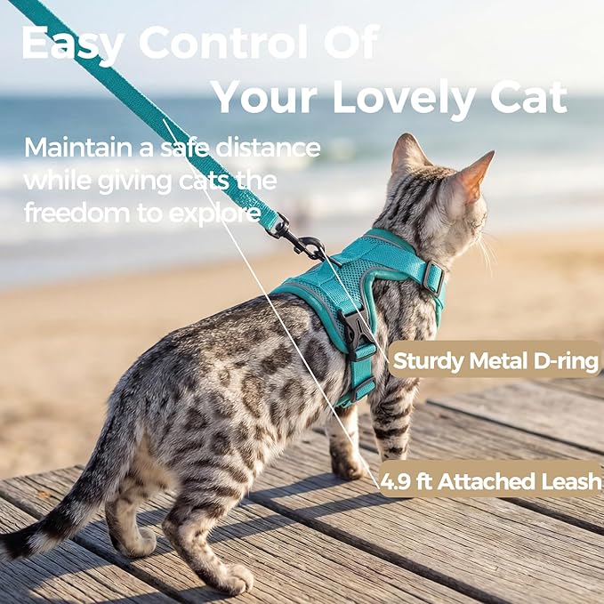 Cat Harness and Leash Set Escape Proof Tactical Large Kitten Harness Emotional - Image 5