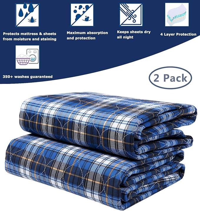 Non-Slip Bed Pads for Incontinence Washable, Waterproof Bed Pads, Adult - Image 4
