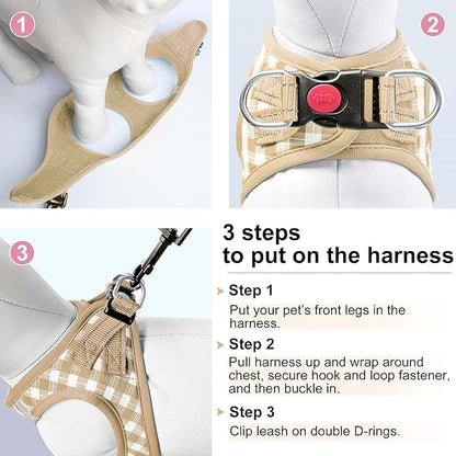 Dog Harness Step-in Breathable Puppy Cat Dog Vest Harnesses - Image 6