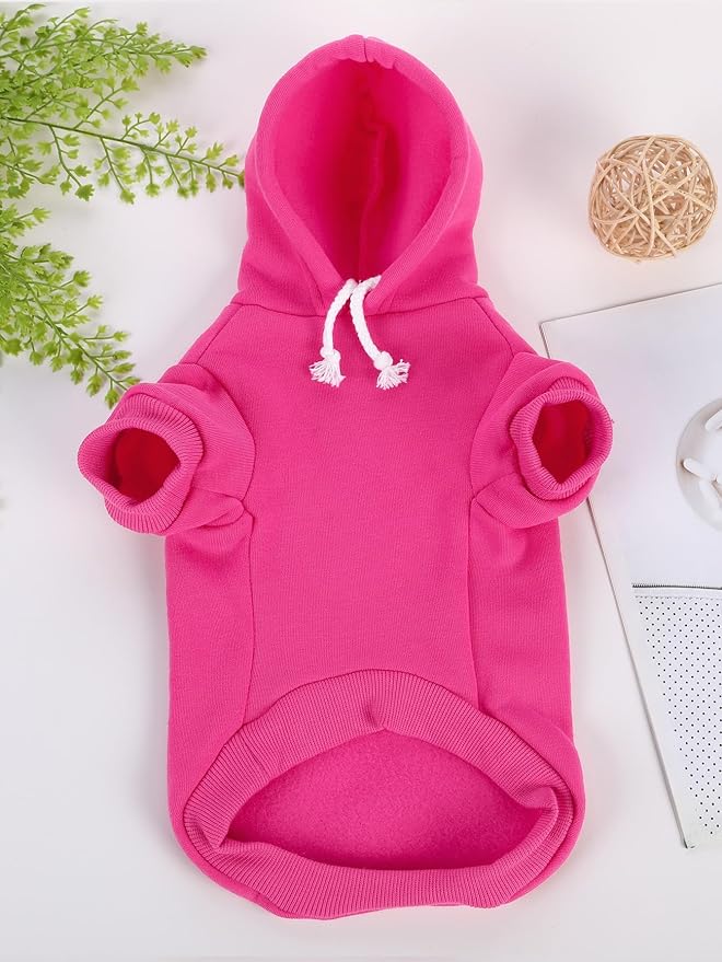 QWINEE Basic Dog Hoodie Sweatshirt Puppy Sweater Warm Cat Costumes Pet Clothes - Image 4