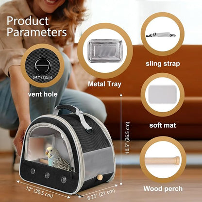 halinfer Small Bird Travel Carrier - Image 2