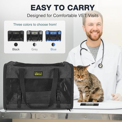 Small Dog Carrier for Puppies, Cat Carrier Soft, Foldable Travel Bag, Fits Pets - Image 5
