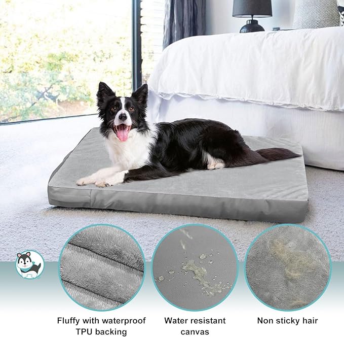 Explore Land Waterproof Dog Bed Cover Machine Washable Fluffy Dog Bed - Image 4