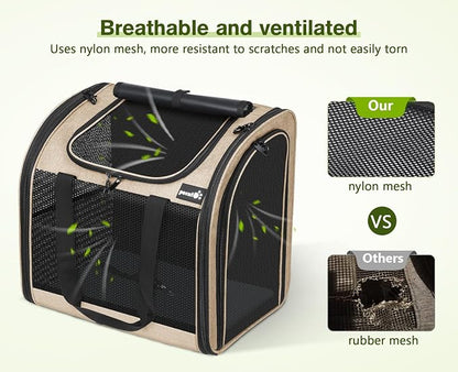 Pecute Cat Backpack with Widened Interior Space, Upgraded Dog Backpack Carrier - Image 6