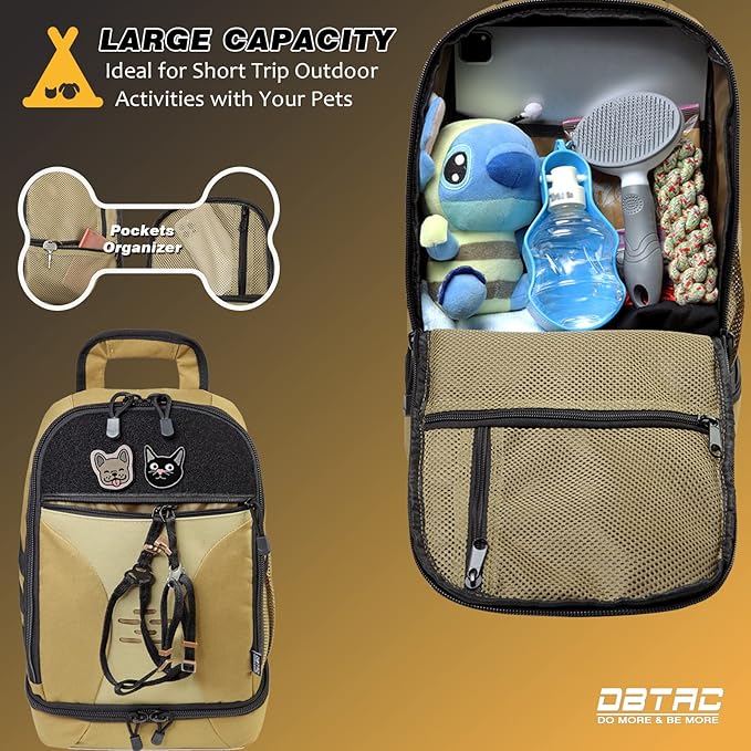 DBTAC Tactical Pet Backpack for Small Dogs & Cats - Image 2