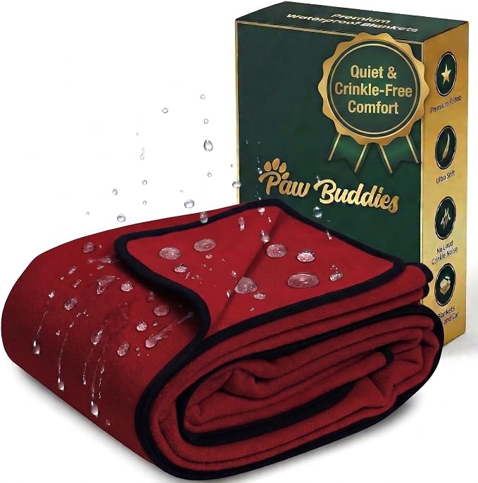 Paw Buddies Waterproof Blanket 80"x90" – Reversible Microfleece Throw by PAwBuddies