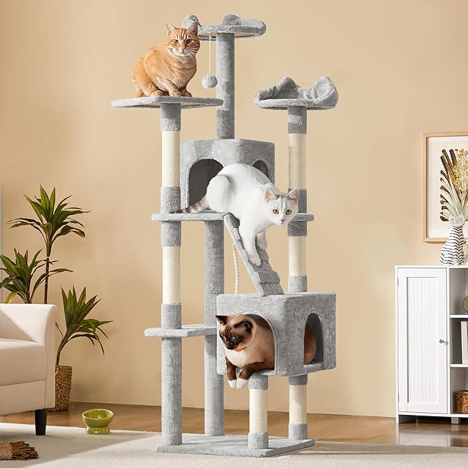 Yaheetech XL Cat Tree, 72in Multi-Level Cat Tower by Yaheetech