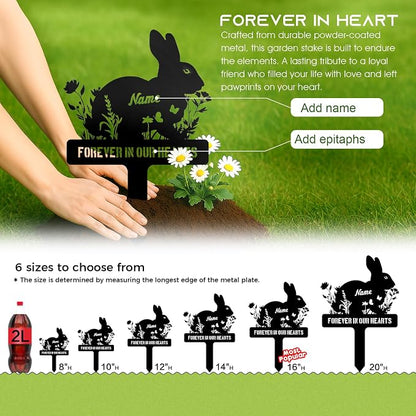 Personalized Rabbit Memorial Stakes – Metal Grave Markers - Image 4