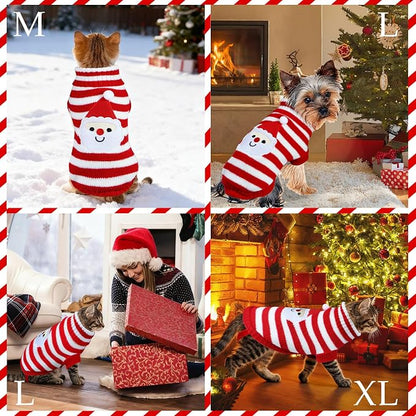Cat Dog Christmas Sweater Pet Winter Warm Coat Pajamas Small Dog Sweaters - Image 6