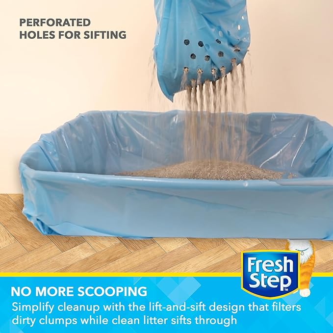 Fresh Step Jumbo Sifting Drawstring Cat Litter Box Liners, Heavy Duty Kitty - Image 3