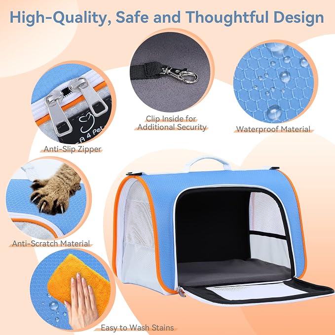 A 4 Pet Cat Carrier, Airline Approved Pet Carrier - Image 3