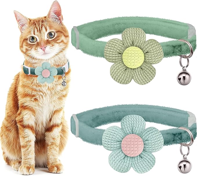 Breakaway Cat Collars with Bells, MUZIEBA Kitten Collar by MUZIEBA