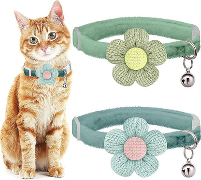 Breakaway Cat Collars with Bells, MUZIEBA Kitten Collar by MUZIEBA