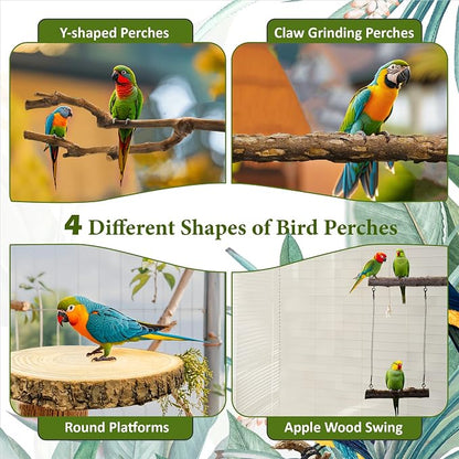 8pcs Natural Bird Perches for Cage, 5.9“ Small Wood Bird Perch for - Image 5