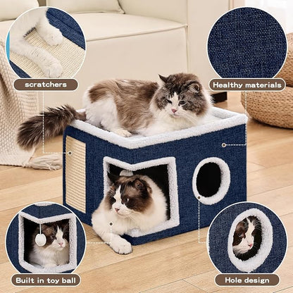 Cat Beds for Indoor Cats, Large Cat Cave - Image 2