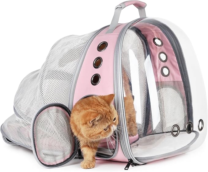 Lollimeow Cat Carrier Backpack, Expandable Bubble Pet Carrier by Lollimeow