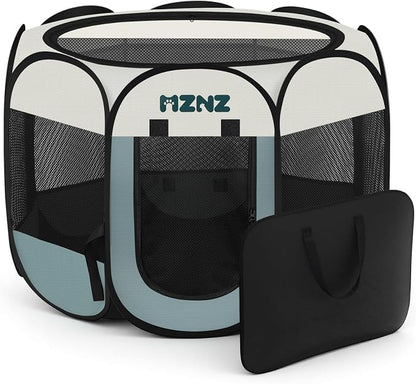 Dog Cat Playpen, Portable Puppy Pet Crate Indoor by MZNZ