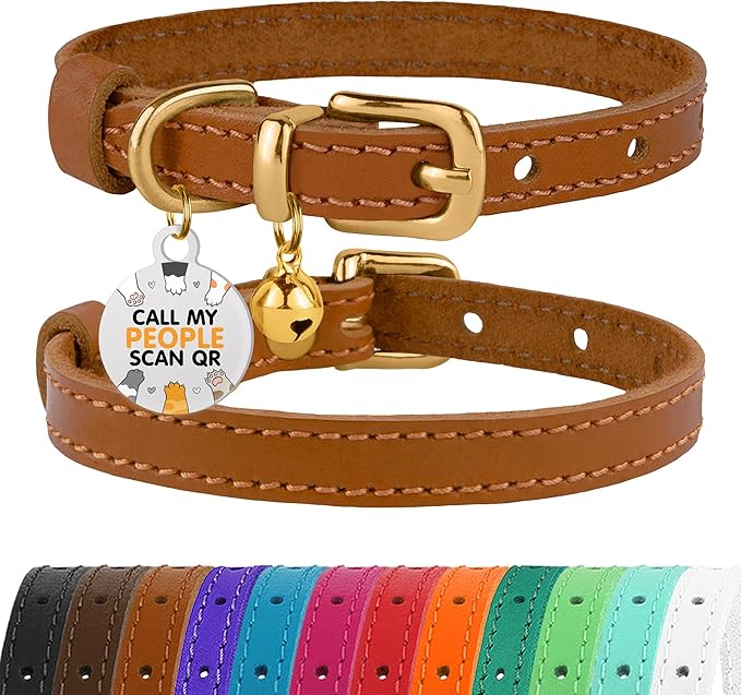 BRONZEDOG Leather Cat Collar by BRONZEDOG
