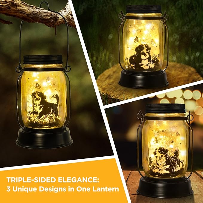 Bernese Mountain Dog Gifts for Women/Men Bernese Mountain Solar Lanterns - Image 2
