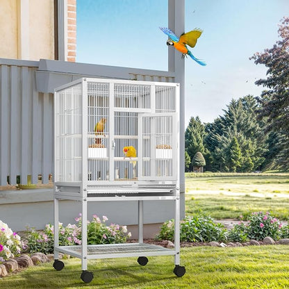 DWVO 41-inch Metal Bird Cage: Large Parrot Cages - Image 3