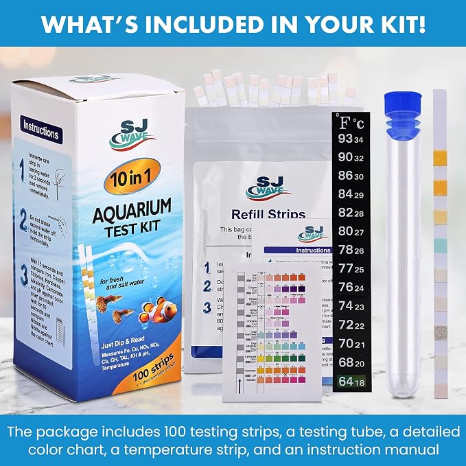 10 in 1 - Aquarium Test Strips | 100 Fast & Accurate Strips | Fish Tank - Image 9