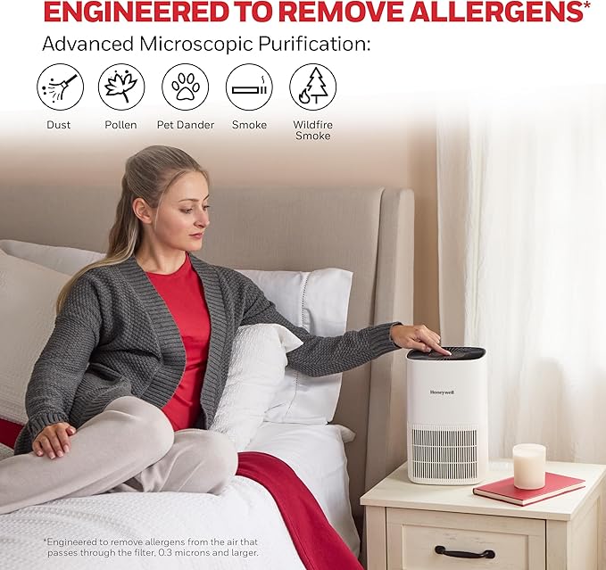 Honeywell Allergen Plus Compact HEPA Small Room Air Purifiers - Image 4