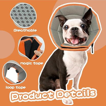 Dog Cone Collar Soft Cone for Medium Dogs After Surgery Adjustable Elizabethan - Image 4