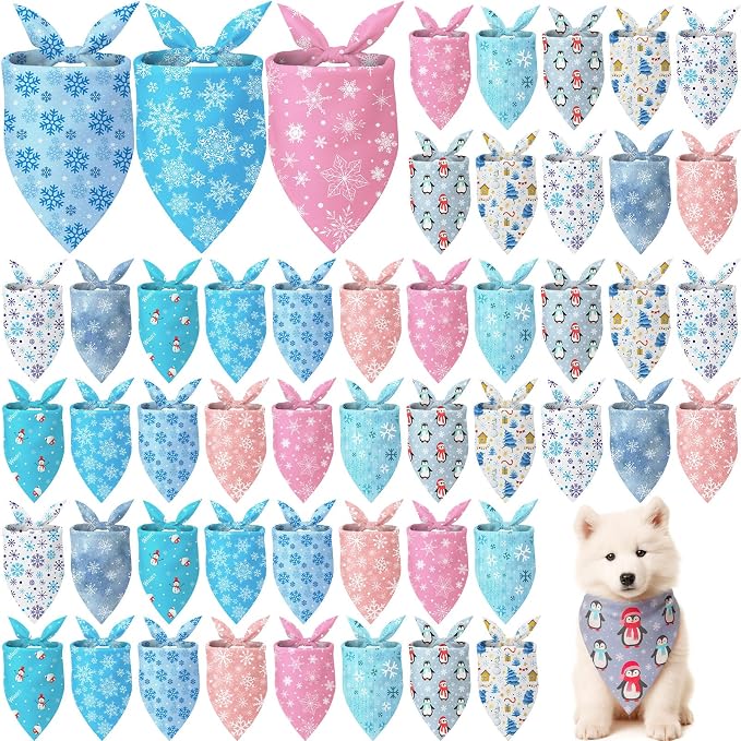 Weewooday 50 Pcs Winter Bandanas Bulk by Weewooday