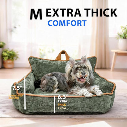 Orthopedic Dog Bed with Memory Foam, Washable Plush Pet Bed - Image 2