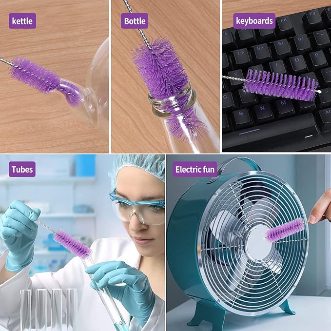 CiaraQ Bottle Cleaning Brushes, 8 Inch Nylon Tube Brush Set, Cleaner - Image 7