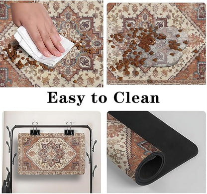 Dog Food Mats for Floors, Absorbent and Quick-Drying Pet Cat Food Mat, - Image 4