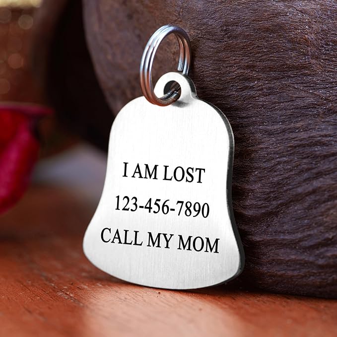 Ultra Joys Cat ID Tag Personalized Pet Tags, Durable Stainless Steel Small Pet - Image 3